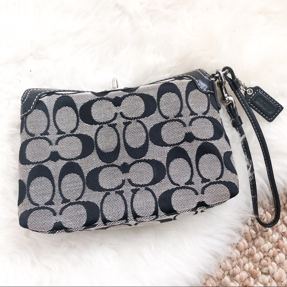 COACH Signature canvas wristlet - Picture 2 of 9